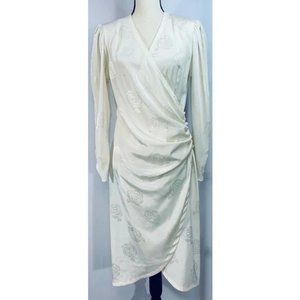 Cassidy Vintage Womens Rose Wrap Dress Size 10